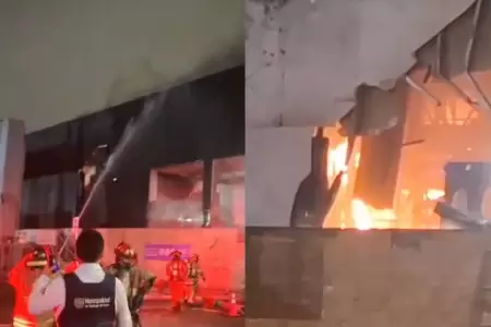 Incendio en el Jockey Plaza genera alarma