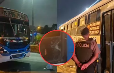 Extorsionadores atacan a balazos a bus de la E.T. Nuevo Per�