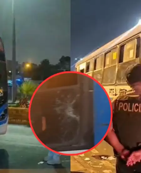 Extorsionadores atacan a balazos a bus de la E.T. Nuevo Per�