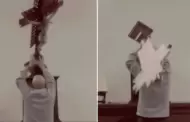 Cruz casi cae sobre sacerdote en iglesia de Colombia y recordó caso de párroco que murió en Ecuador