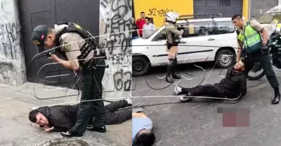 Tres presunto extorsionadores abatidos en persecusi�n por la PNP