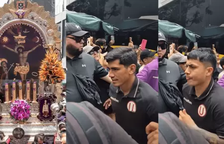 Universitario visit� al Se�or de los Milagros en Las Nazarenas