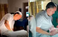 No llegaba el doctor y el papá terminó recibiendo a su propio bebé en el parto: caso viral en redes