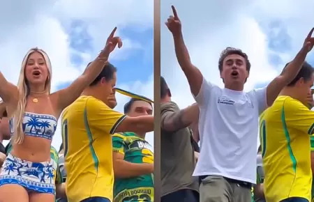 Misteriosa mujer rubia que promociona los actos de Fl�vio Bolsonaro es falsa.