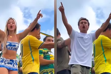 Misteriosa mujer rubia que promociona los actos de Fl�vio Bolsonaro es falsa.