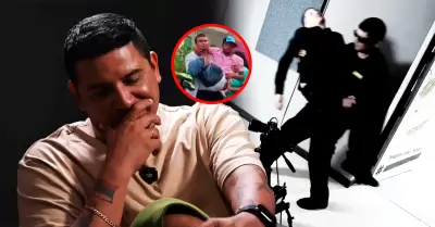 Exfutbolista fue sorprendido con broma de su compa�ero.