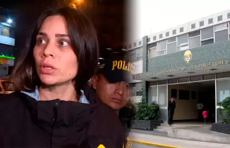 La exmodelo permanece en la comisar�a de Miraflores.