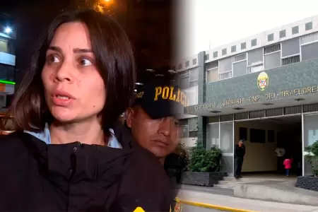 La exmodelo permanece en la comisar�a de Miraflores.