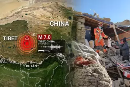 Sismo de gran magnitud sacude el T�bet.