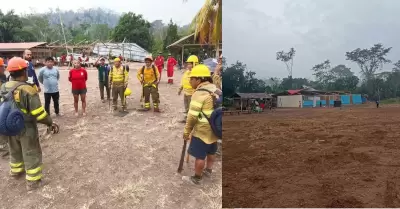 Extinguen incendio en R�o Tambo tras casi tres semanas de lucha y una lluvia dec