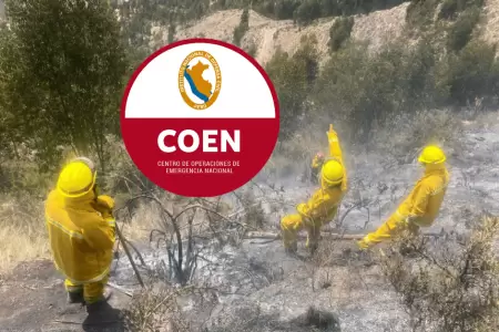 Ya no hay Incendios forestales activos en Per� de acuerdo a un reporte del COEN