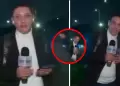 Periodista se salv� de dos intentos de robo en plena transmisi�n EN VIVO en la calle: "Casi me deja sin celular"