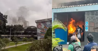 Incendio en laboratorio de la UNI obliga a suspender clases en Ingenier�a Mec�ni