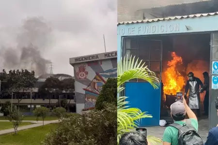 Incendio en laboratorio de la UNI obliga a suspender clases en Ingenier�a Mec�ni
