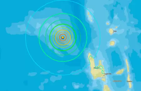 Sismos sacuden Vanuatu hoy, 24 de octubre.