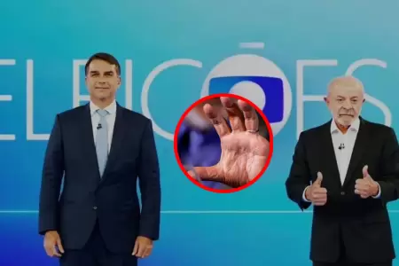 Lula da Silva no acept� burla de Fl�vio Bolsonaro durante debate.