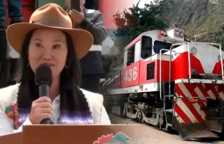 Keiko Fujimori en reinicio de operaciones del Tren Macho.