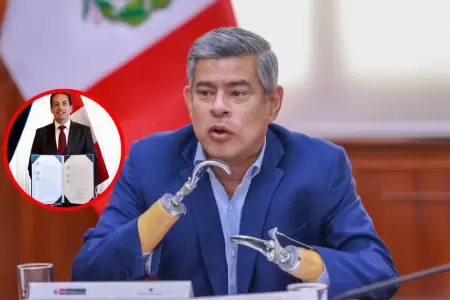 Premier Galarreta respalda firmas de aut�grafa de ley de facultades.