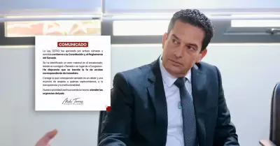 Presidente del Senado anuncia correcci�n en aut�grafa de ley de facultades.