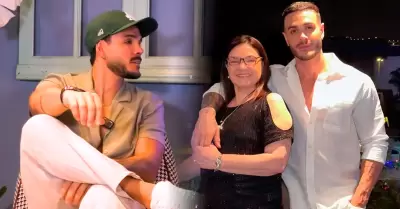Mario Irivarren y su mam�.