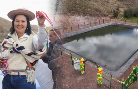 El canal de riego fue inaugurado en compa��a del Midagri.