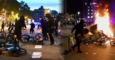 La concentraci�n de j�venes finaliz� en altercados.