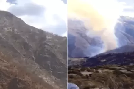 incendio se reactiva en confluencia del R�o Grande y Vilcabamba