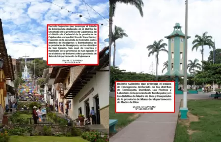 Regiones de Madre de Dios y Cajamarca seguir�n en emergencia por 60 d�as m�s