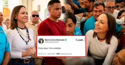 Mar�a Corina Machado ya est� en Venezuela