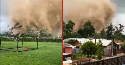 Vecinos de la regi�n de O'Higgins grabaron el desplazamiento de una columna de a