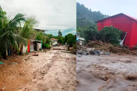 El caudal destruy� viviendas en Cusco.