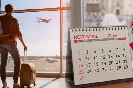 Feriados y d�as no laborables en noviembre 2026.