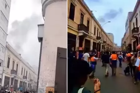 Reportan incendio en el Centro de Lima en inmueble del jir�n Andahuaylas