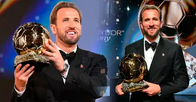 Harry Kane y su forma de llevar el Bal�n de Oro.