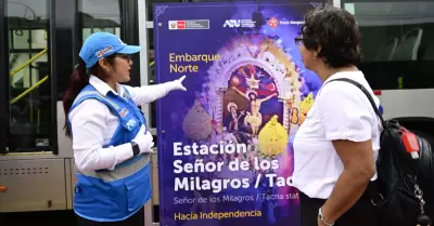 Lado norte de estaci�n Tacna cambia de nombre en homenaje al Se�or de los Milagr