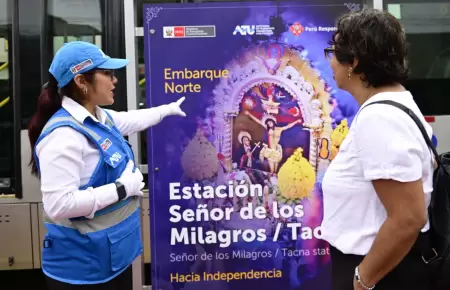 Lado norte de estaci�n Tacna cambia de nombre en homenaje al Se�or de los Milagr