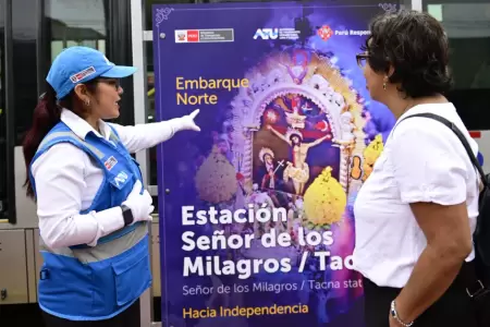 Lado norte de estaci�n Tacna cambia de nombre en homenaje al Se�or de los Milagr
