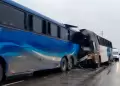 Piura: choque de cuatro �mnibus deja un muerto y 60 heridos en la ruta hacia Chulucanas