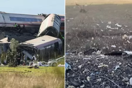 A menos 39 muertos y decenas de heridos tras choque de dos trenes en Espa�a
