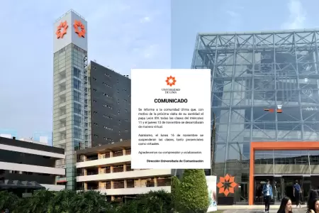 Universidad de Lima suspende clases presenciales