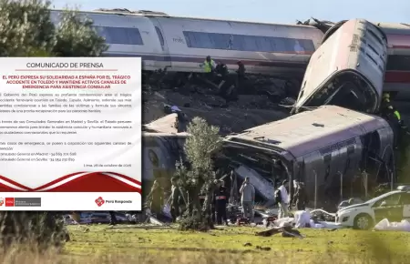 Canciller�a peruana expresa condolencias a Espa�a por accidente ferroviario