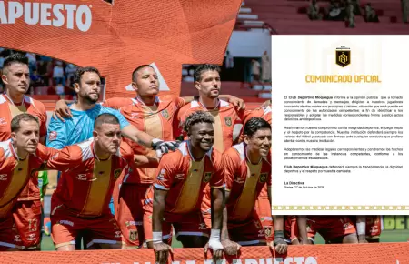 Deportivo Moquegua denuncia "mensajes contra sus jugadores" y anuncia acciones l