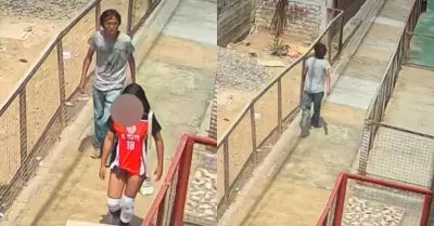 c�maras captan a sujeto que persigue a menor
