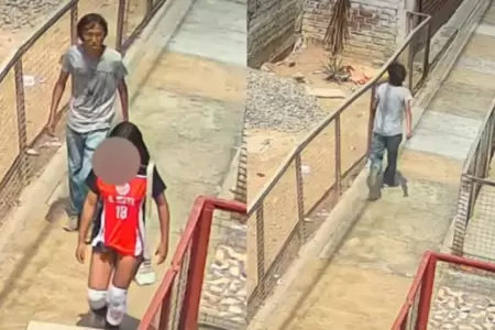 c�maras captan a sujeto que persigue a menor