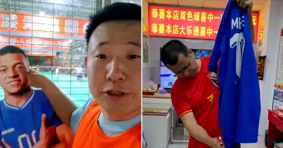 Ciudadanos chinos queman las camisetas de Kylian Mbapp�