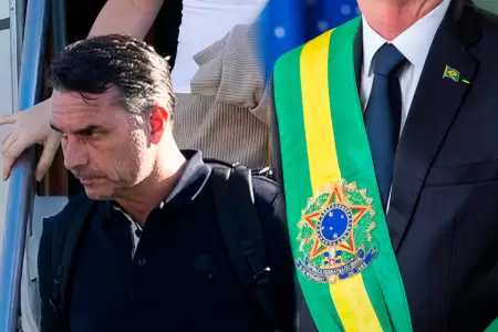 Fl�vio Bolsonaro se autoproclam� "presidente electo de Brasil".