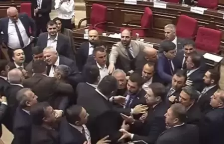 Diputados se agarran a golpes