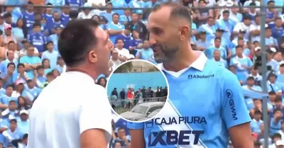 Pablo Guede peche� a Hern�n Barcos tras victoria de Cristal 3-2 a Alianza Lima