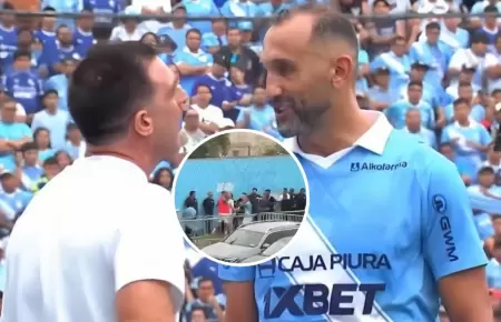 Pablo Guede peche� a Hern�n Barcos tras victoria de Cristal 3-2 a Alianza Lima