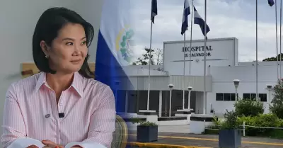 Keiko Fujimori llega al Hospital El Salvador